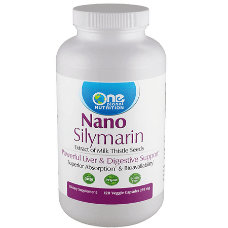 One Planet Nutrition Nano Silymarin 500 mg Veggie Capsules (120 Servings)