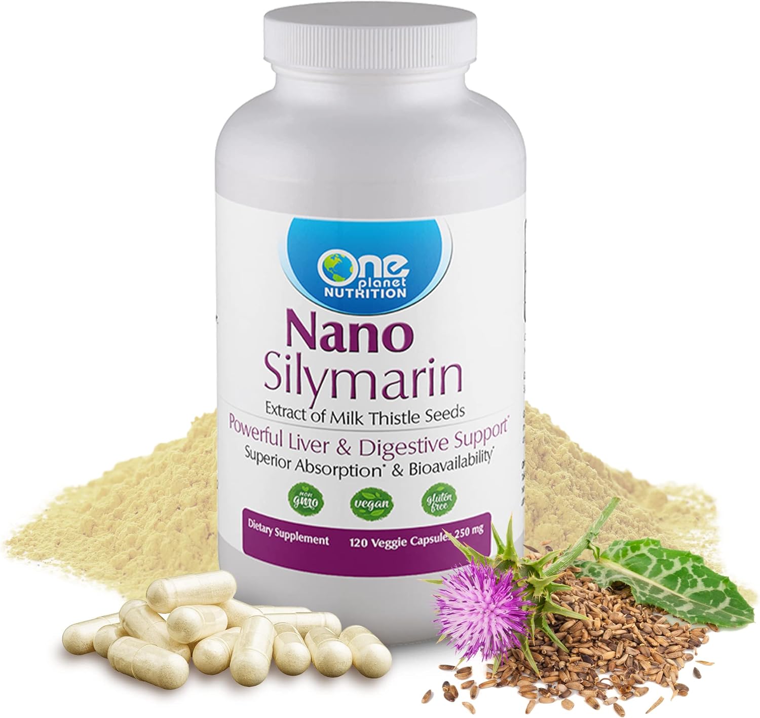 One Nutrition Nano Silymarin Supplements Milk Thistle Seeds