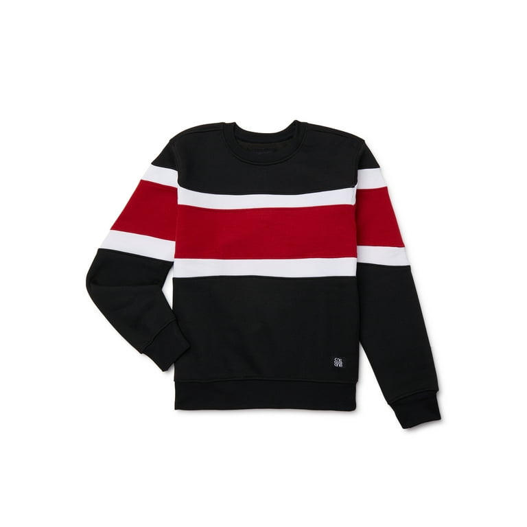 One Point One Boys Colorblocked Fleece Crewneck Sweatshirt, Sizes 8-18