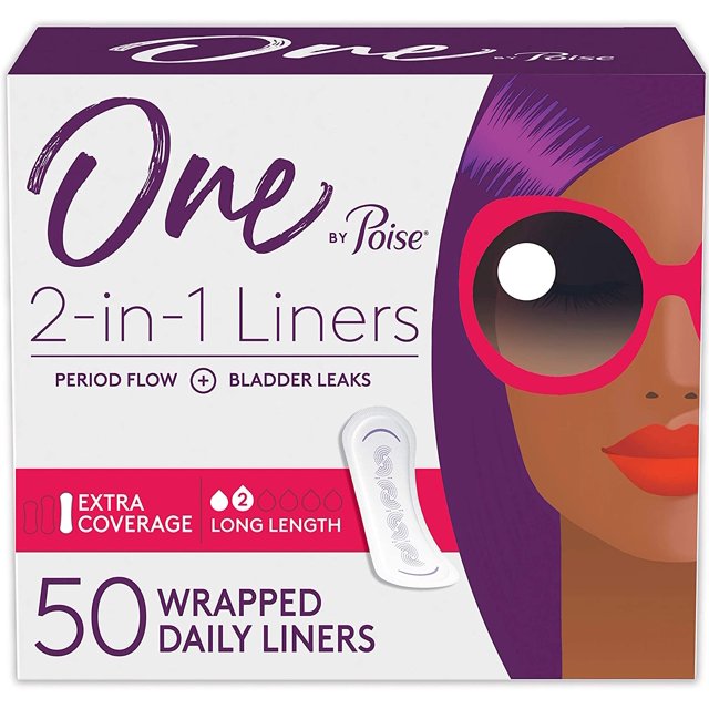 One by Poise Panty Liners (2in1 Period & Bladder Leakage Daily Liner