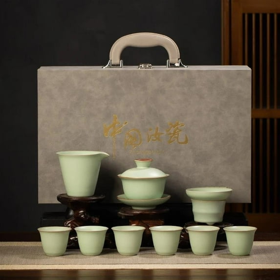 One Pot Six Cups With Car Portable Ceramic Tea Set Gift Boxed Chinese Tea Ceremony Accessories Ceramic Teaware Suit