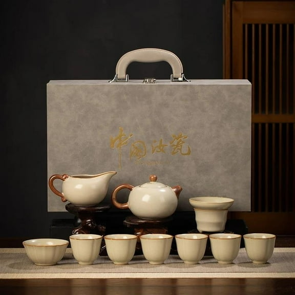 One Pot Six Cups With Car Portable Ceramic Tea Set Gift Boxed Chinese Tea Ceremony Accessories Ceramic Teaware Suit