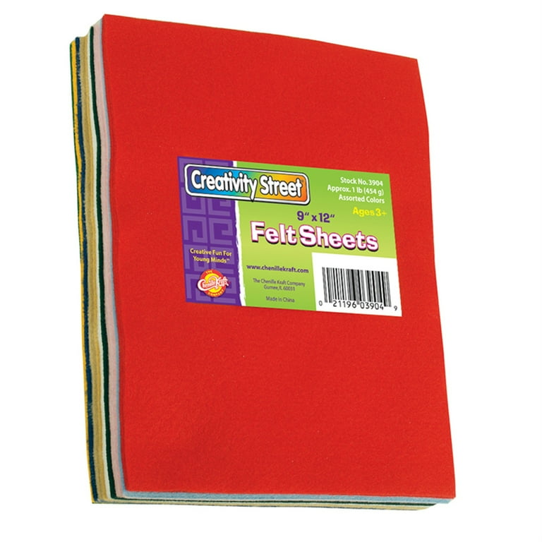 Felt Sheet Pack, Rectangular, 9 x 12, Assorted Colors, 12/Pack Felt Sheet Pack, Rectangular, 9 x 12, Assorted Colors, 12/Pack