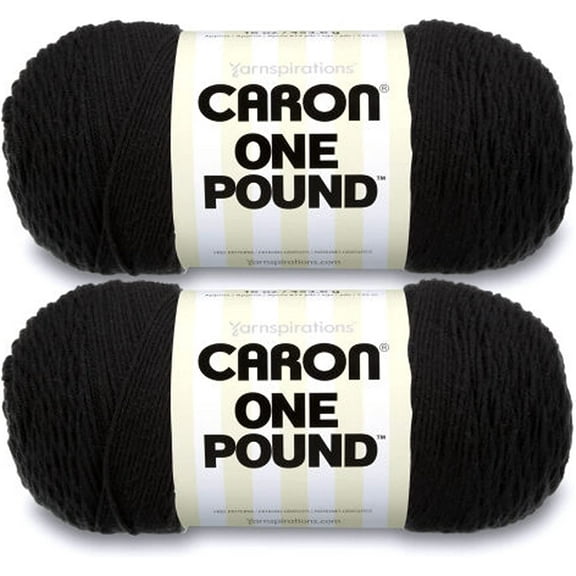 One Pound Yarn - 2 Pack of 454g/16oz Acrylic 4 Medium (Worsted) 812 Yards Knitting/Crochet