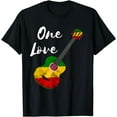 thumbnail image 1 of One Pride Love Reggae Guitar Rastafari Roots Rasta Reggae T-Shirt, 1 of 4