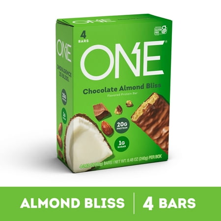 ONE Brands Protein Bar, Chocolate Almond Bliss, 20g Protein, 4 Count