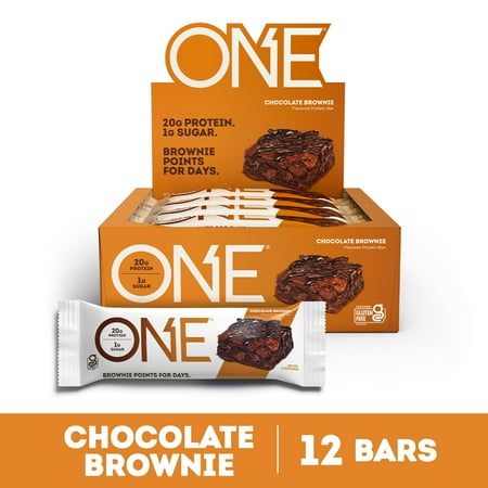 ONE Brands Protein Bar, Chocolate Brownie, 20g Protein, 12 Count