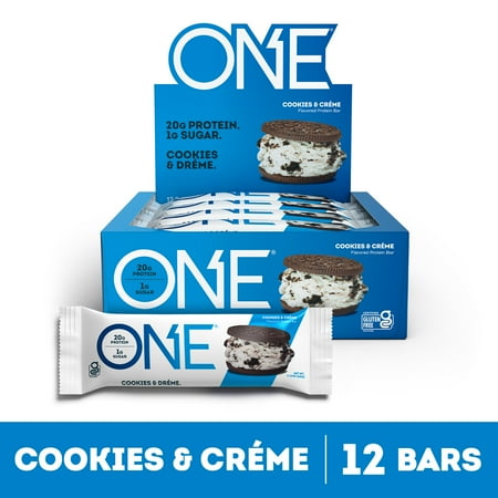 ONE Brands Protein Bar, Cookies & Crème, 20g Protein, 12 Count