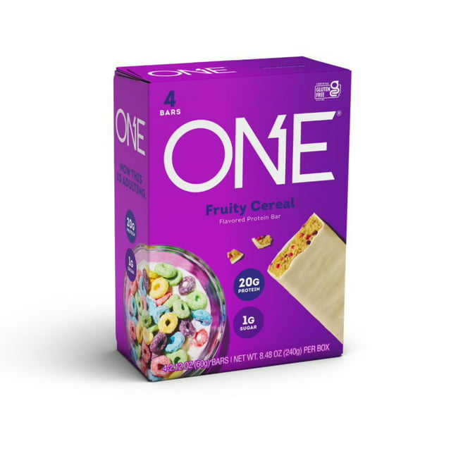 One Protein Bar, Fruity Cereal, 20g Protein, 4 Ct