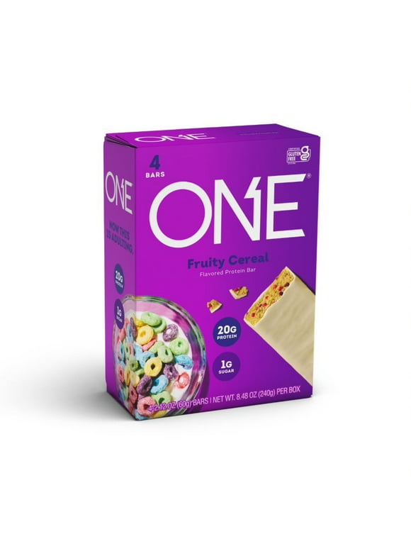 One Protein Bar, Fruity Cereal, 20g Protein, 4 Ct