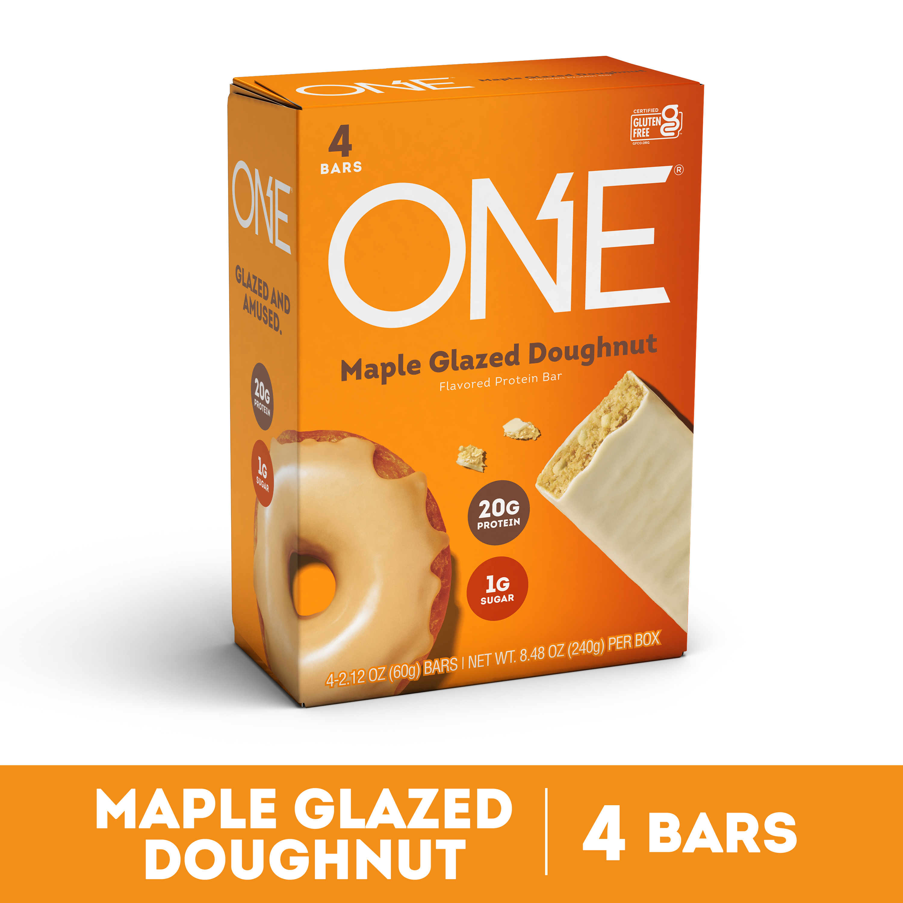 One Protein Bar, Maple Glazed Doughnut, 20g Protein, 4 Count - image 1 of 5
