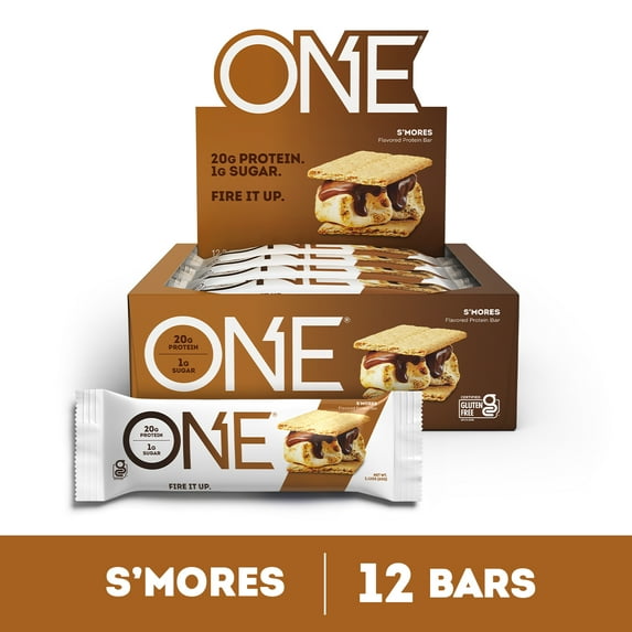 ONE Brands Protein Bar, S'mores, 20g Protein, 12 Count
