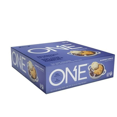 ONE Brands Protein Supplement Bar, Blueberry Cobbler, 20g Protein, 12 Count