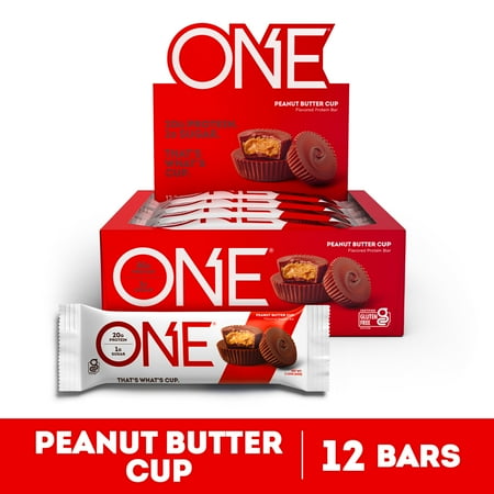 ONE Brands Protein Supplement Bar, Peanut Butter Cup, 20g Protein, 12 Count