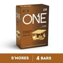 One Protein Supplement Bar, S'mores, 20g Protein, 4 Ct