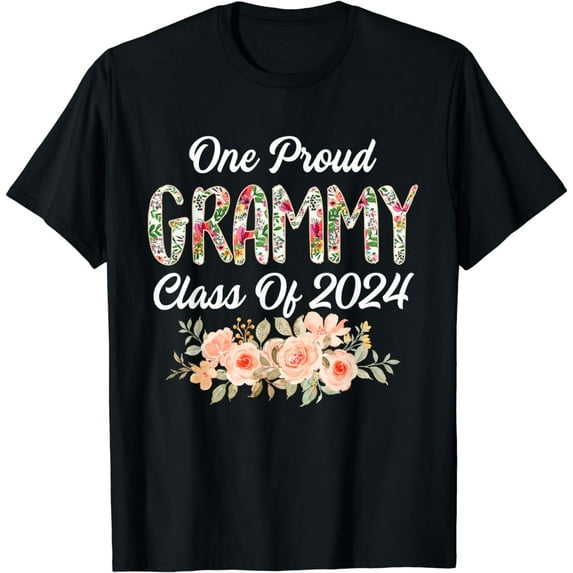 One Proud Grammy Class Of 2024 Flowers Graduate T-Shirt