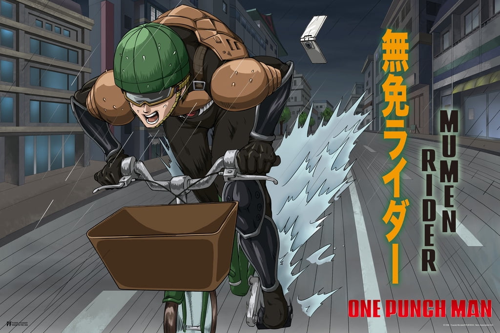 One Punch Man Anime Poster Mumen Rider Cool Aesthetic Modern Wall Art ...