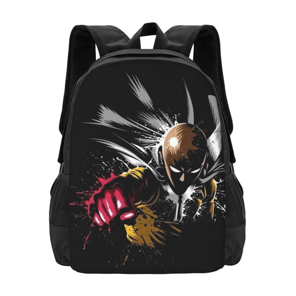 One Punch Man Backpack Casual College Bookbag Laptop Travel Backpacks Work Large Capacity Adult Bags