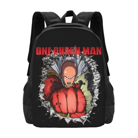 One Punch Man Backpack Casual College Bookbags Laptop Travel Backpacks Work Large Capacity Adult Bags
