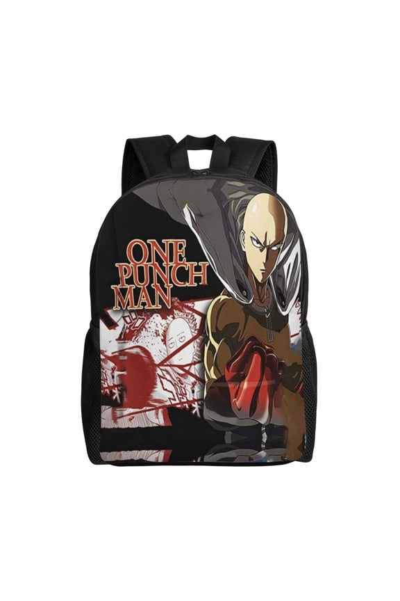 One Punch Man Backpack Casual Daypack Large Capacity Travel Work School Back Pack Novelty Book Bag Laptop Bag