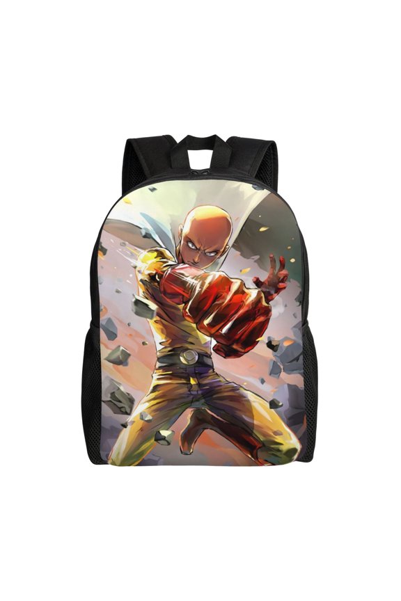 One Punch Man Backpack Lightweight Daypack Large Capacity Travel Work School Back Pack Novelty Book Bag Laptop Bag