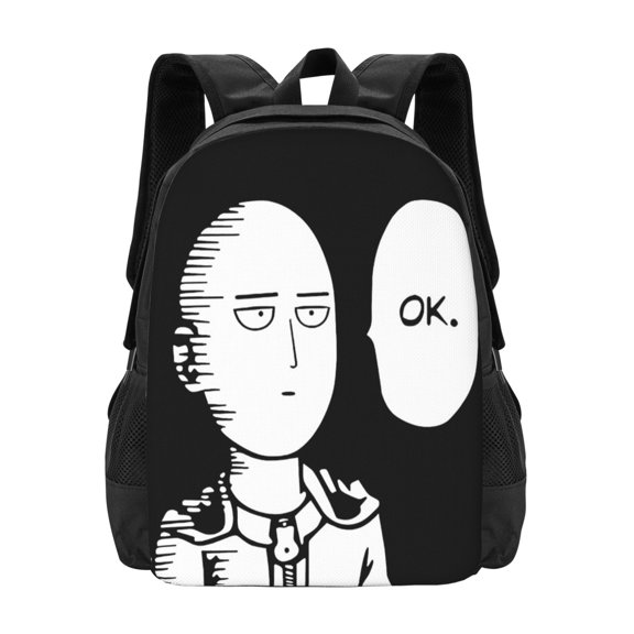 One Punch Man Backpack Unisex College Bookbag Laptop Travel Backpacks Work Large Capacity Adult Bags