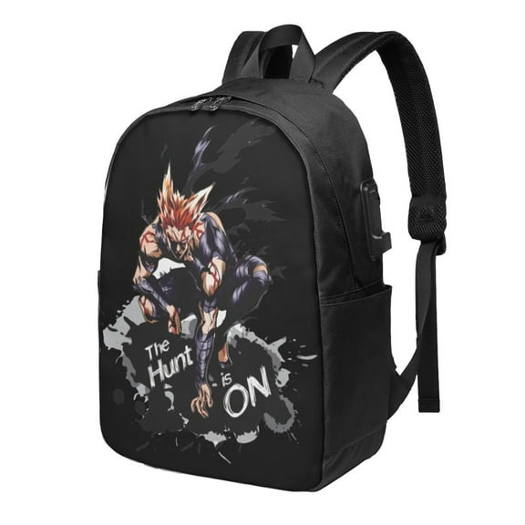 One Punch Man Garou Backpack Fashion Travel Backpack Laptop Backpack 17 Inch External Usb Interface Headphone Line Interface