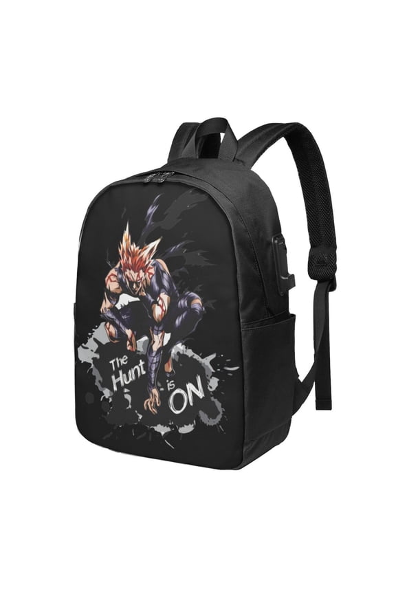 One Punch Man Garou Backpack Fashion Travel Backpack Laptop Backpack 17 Inch External Usb Interface Headphone Line Interface