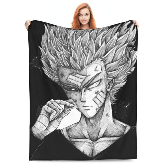 One Punch Man Garou Flannel Blanket Funny Ultra-Soft Micro Warm Throw Blanket Fleece Blanket Interesting Gift 60"X50"