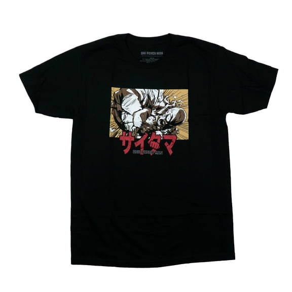 One Punch Man Mens T-Shirt - Screaming Punch Kanji Box