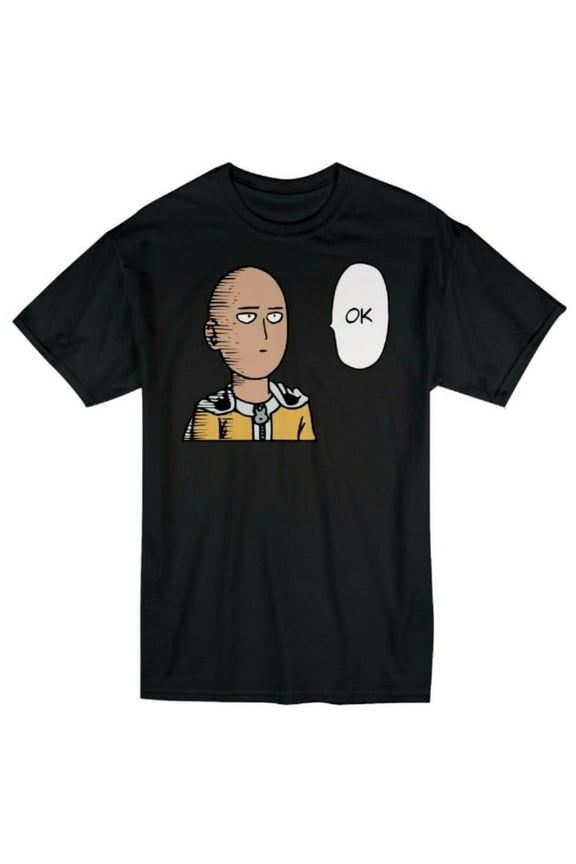 One Punch Man Nairoha Graphic T-Shirt - Soft Cotton, Crew Neck, Letter Pattern, Regular Fit, Casual Style for Adult