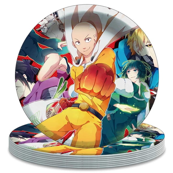 One Punch Man Paper Plates Birthday Decorations Party Supplies Tableware Disposable Dinnerware