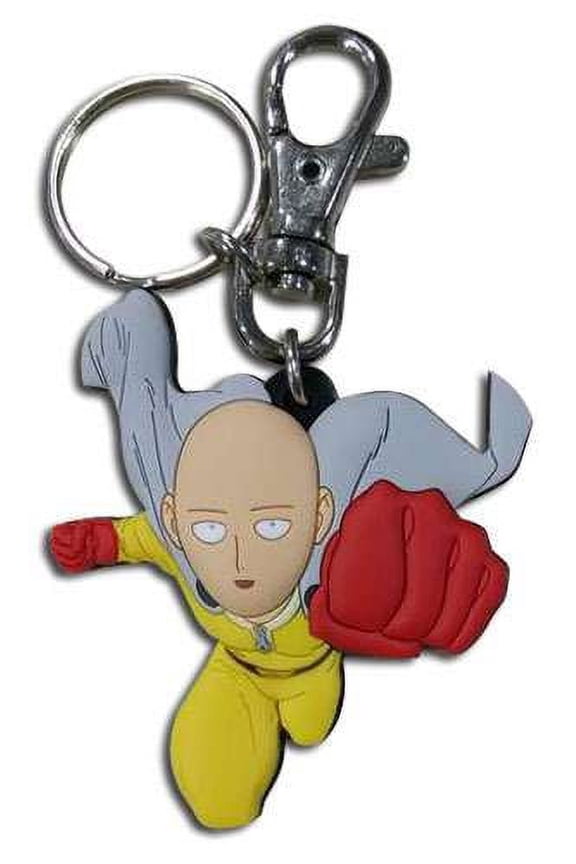 One Punch Man Saitama Punching PVC Keychain