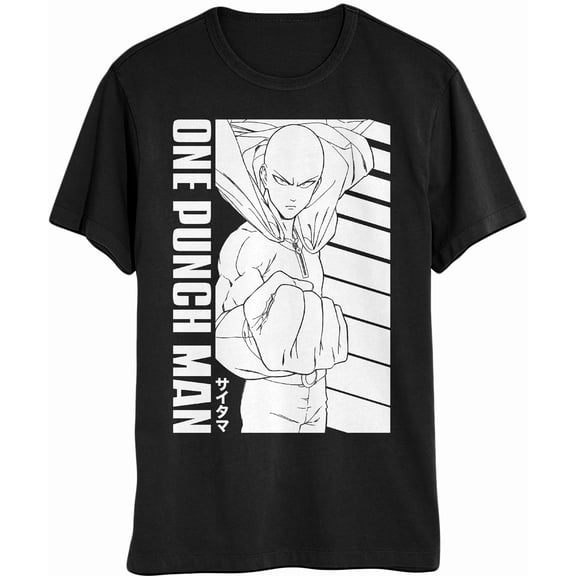 One Punch Man Saitama Superhero Series Adult T-Shirt (XX-Large, Black)