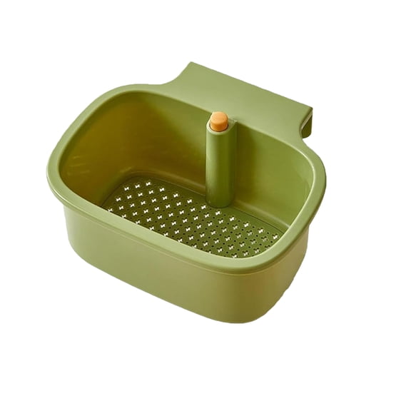 One Push Open Hanging Sink Corner Rack Wall Mounted Kitchen Storage Shelf No Drill Organizer Rack for Kitchen Sink Corner Utensil Storage and Placement Use 7x6Inch Green