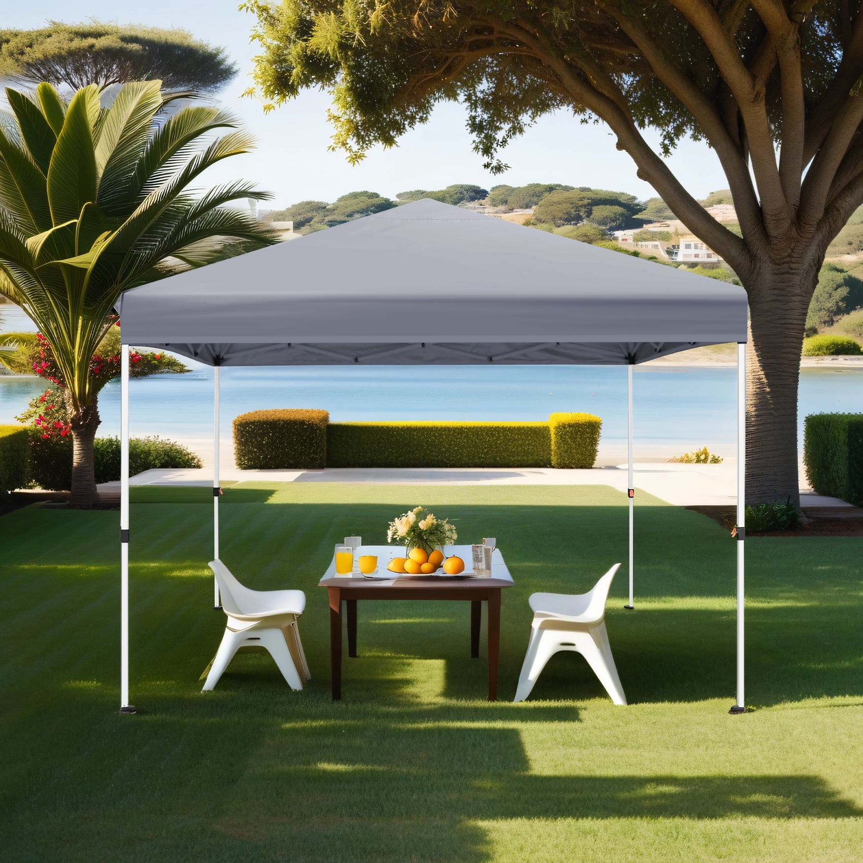 One Push Pop up Gazebo with Sides and Wheeled Bag Heavy Duty Gazebo Waterproof Sunproof Perfect for Garden Party Camping Hot Tub Walmart