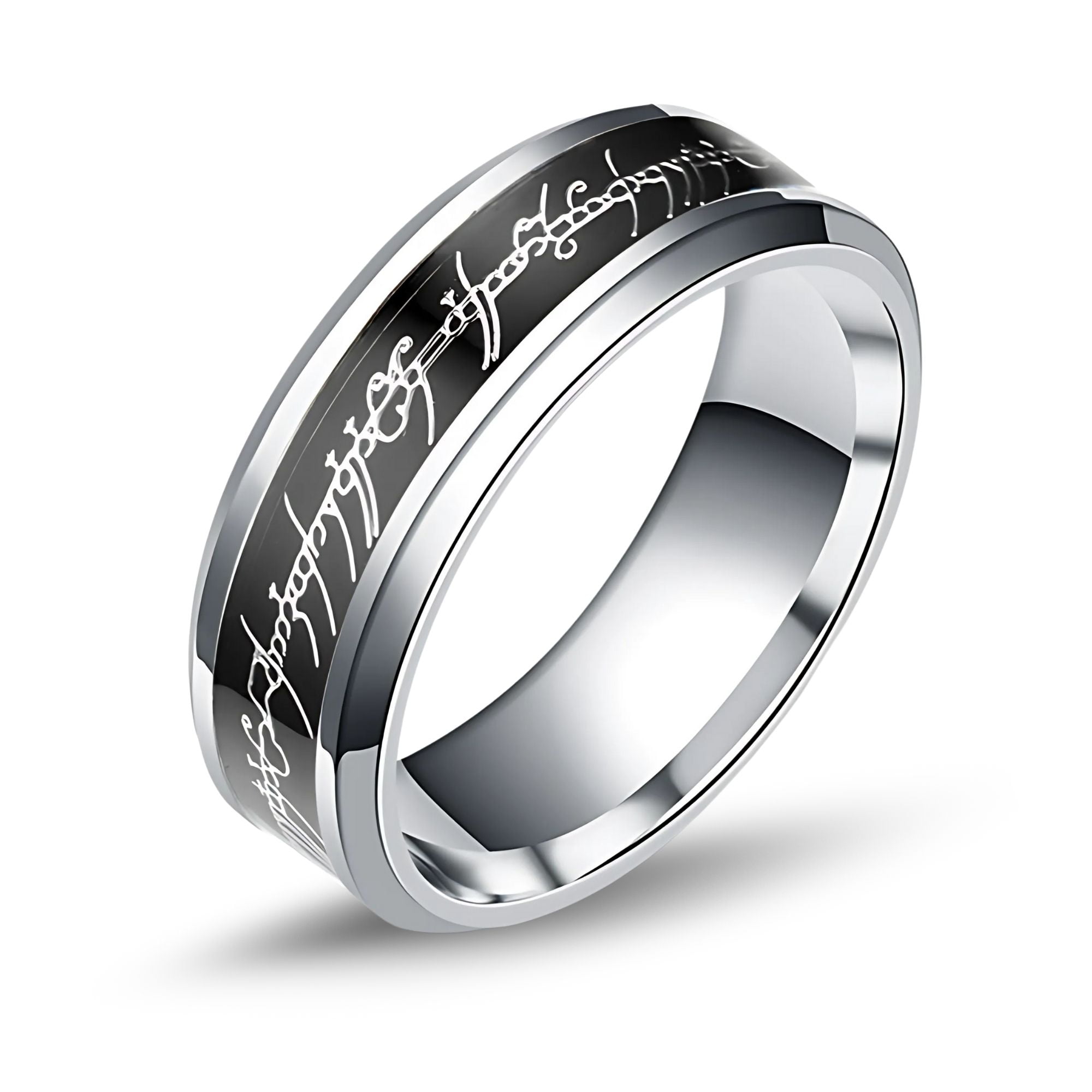 One Ring Wedding Band for Men or Women 8mm Stainless Steel Ginger Lyne One Ring Wedding Band for Men or Women 8mm Stainless Steel Ginger Lyne