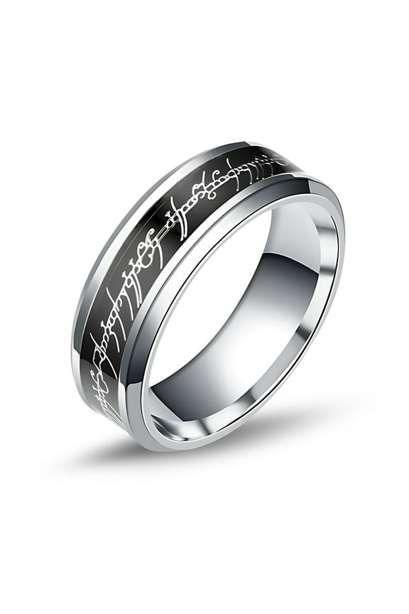 One Ring Wedding Band for Men or Women 8mm Stainless Steel Ginger Lyne Collection