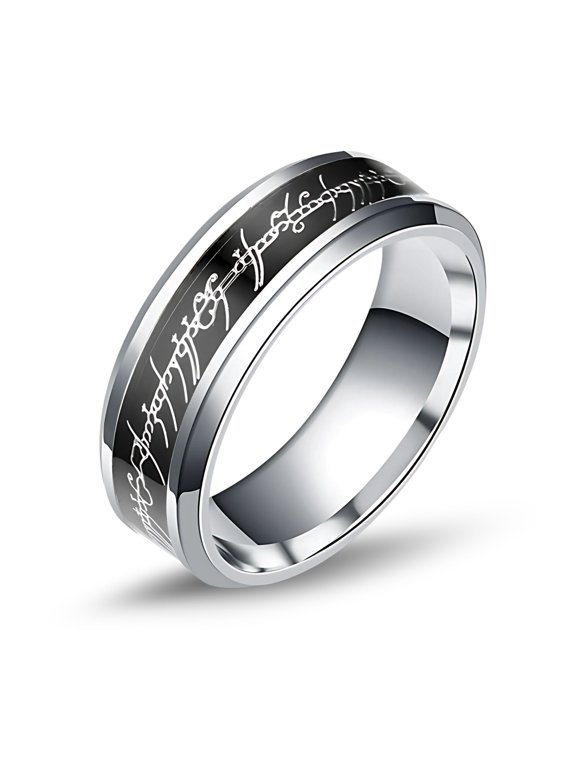 One Ring Wedding Band for Men or Women 8mm Stainless Steel Ginger Lyne Collection