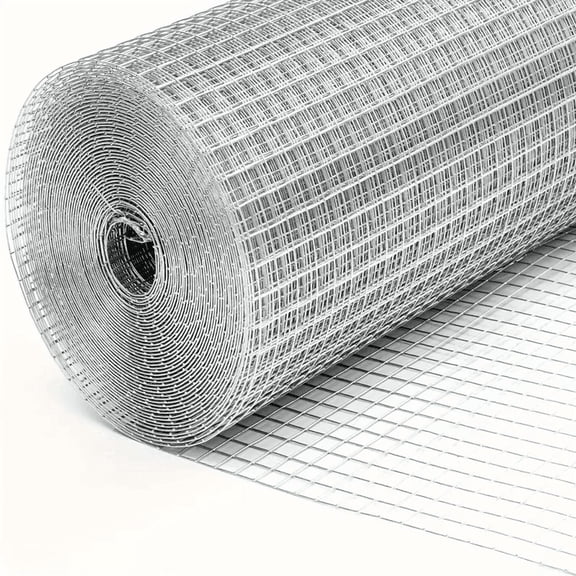 One Roll of Galvanized Wire Mesh, 1/2-Inch Mesh Size, Easy to Cut, Ideal for Rodent-Proof Netting, Cabinet Metal Mesh, Window Screens, Poultry Fencing, Plant Protection & Projects