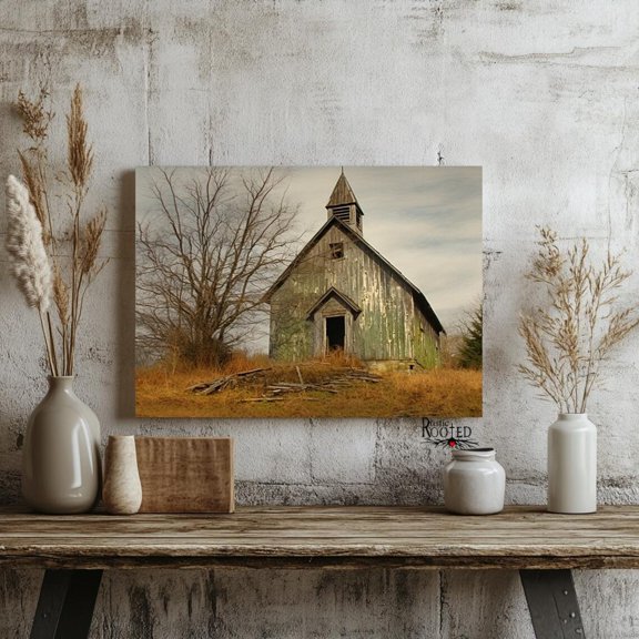 One Room Country Church Rustic Farmhouse Home Decor Unframed Paper Print