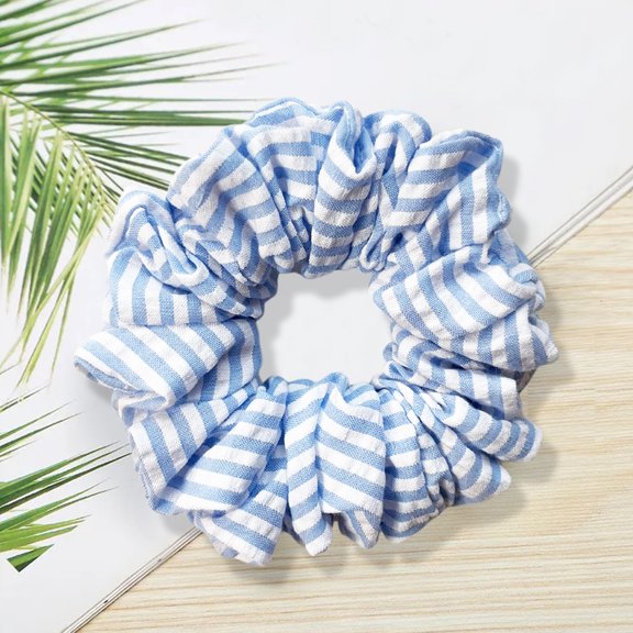 One Scrunchie, blue/white Elastic Hair Band 1 Piece Scrunchie for Women or Girls Hair Accessories, Hair tie