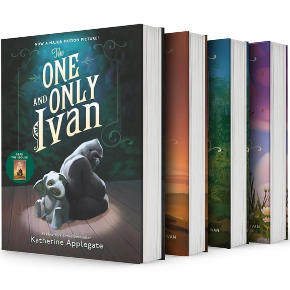 Pre-Owned The One and Only Series 4 Books Set (Hardcover) by Katherine Applegate - The One and Only Ivan, The One and Only Bob, The One and Only Ruby, The One and Only Family