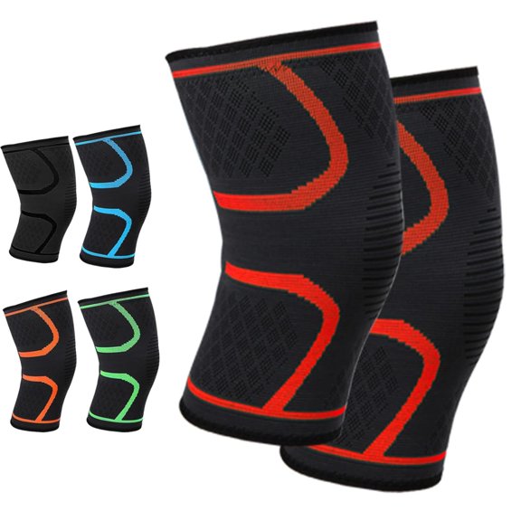 One Set Of 2 Knee Brace, Knee Compression Sleeve for Men & Women, Knee Pads for Knee Pain, Running, Work Out, Gym, Hiking, Arthritis, Joint Pain Relief, Meniscus Tear, Injury Recovery, Sports