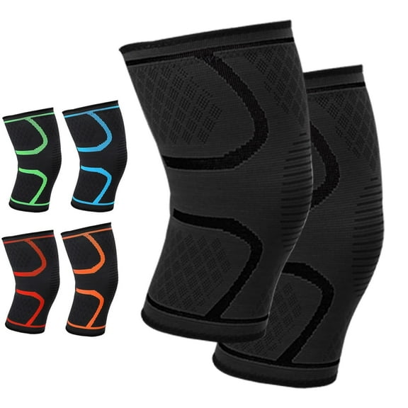 One Set Of 2 Knee Brace, Knee Compression Sleeve for Men & Women, Knee Pads for Knee Pain, Running, Work Out, Gym, Hiking, Arthritis, Joint Pain Relief, Meniscus Tear, Injury Recovery, Sports