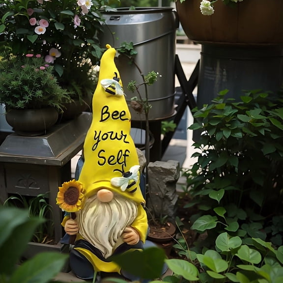 One Set of Charming Garden Gnome Statue - Cute Resin Elf Ornament, Perfect for Indoor and Outdoor Decor, Ideal Home Office Bookshelf Display, Exquisite Holiday Gift