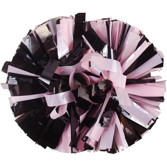 One Set of 2PCS Plastic Cheerleading Pom Poms with Baton Handle Cheer Pomoms for Kids Adults Cheering Sports Team Spirit Party