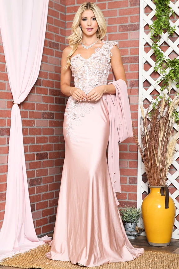 One Shoulder Cape Dress