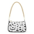 thumbnail image 1 of One Shoulder Chain Handbag 7.1x11x2.8in Women's Hobo Handbags Tote Handbags Shoulder Handbags Card Bag Cash Bag Key Bag Black Halloween Elements, 1 of 7