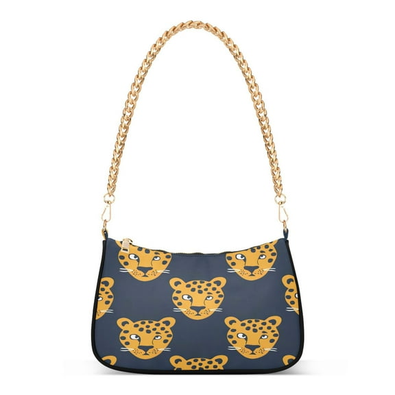 One Shoulder Chain Handbag 7.1x11x2.8in Women's Hobo Handbags Tote Handbags Shoulder Handbags Card Bag Cash Bag Key Bag Leopard